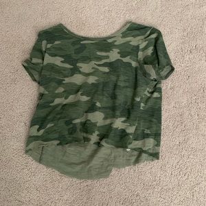 Camo cropped top